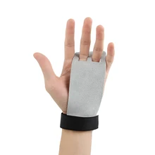 Одна пара ручка Кожезаменитель Кроссфит Гимнастика Guard защита ладоней перчатки Pull Up Bar перчатка для спортзала