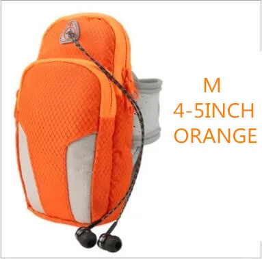 4-5 дюймов спортивный Чехол для наручной сумки для iPhone X, 8, 7, 6, 6s плюс 5 SE водонепроницаемый чехол для телефона нарукавный спортивный чехол Сумки для Xiaomi Redmi 4x - Цвет: M orange