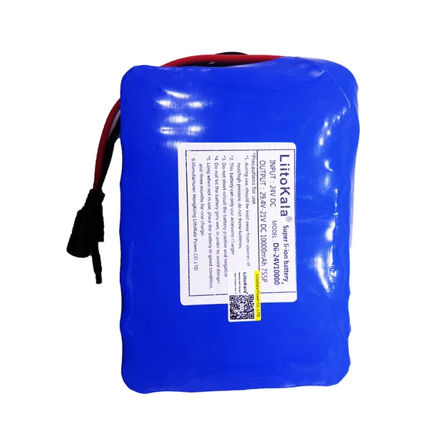 HK LiitoKala 24V 10Ah 7S5P 18650 литий ионный аккумулятор 29 4 v 8000mAh Электрический велосипед для