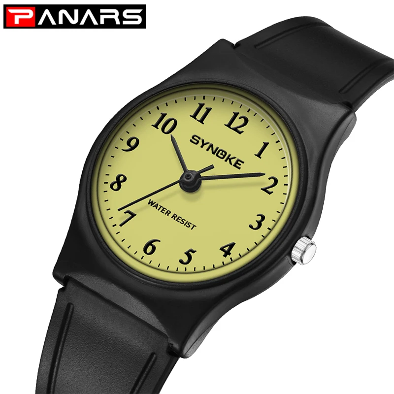 

PANARS Watch Women Luxury 2019 Students Watching Time Waterproof Light Quartz Watch Plastic Band relogios femininos de pulso