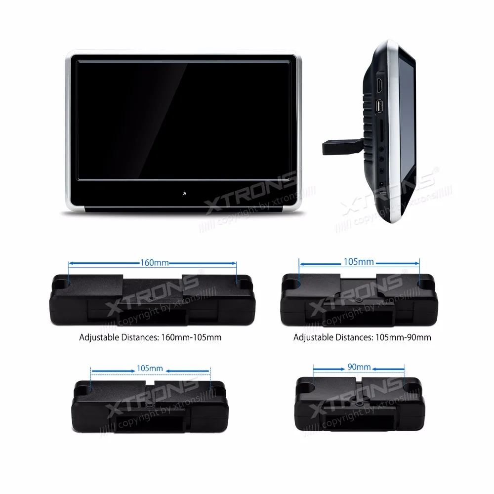 Excellent XTRONS 1pc Monitor 11.6 inch HD Digital TFT IPS Touch Panel 1080P Video Car Headrest DVD Player with HDMI Port FM-TX USB GAME 3