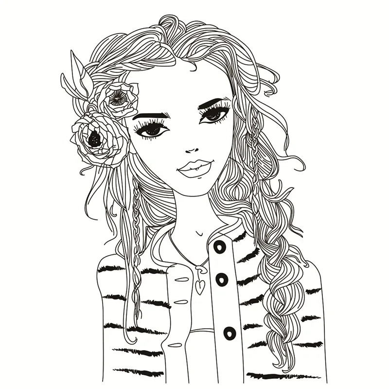 

Girl Transparent Clear Silicone Stamp/Seal for DIY scrapbooking/photo album Decorative clear stamp