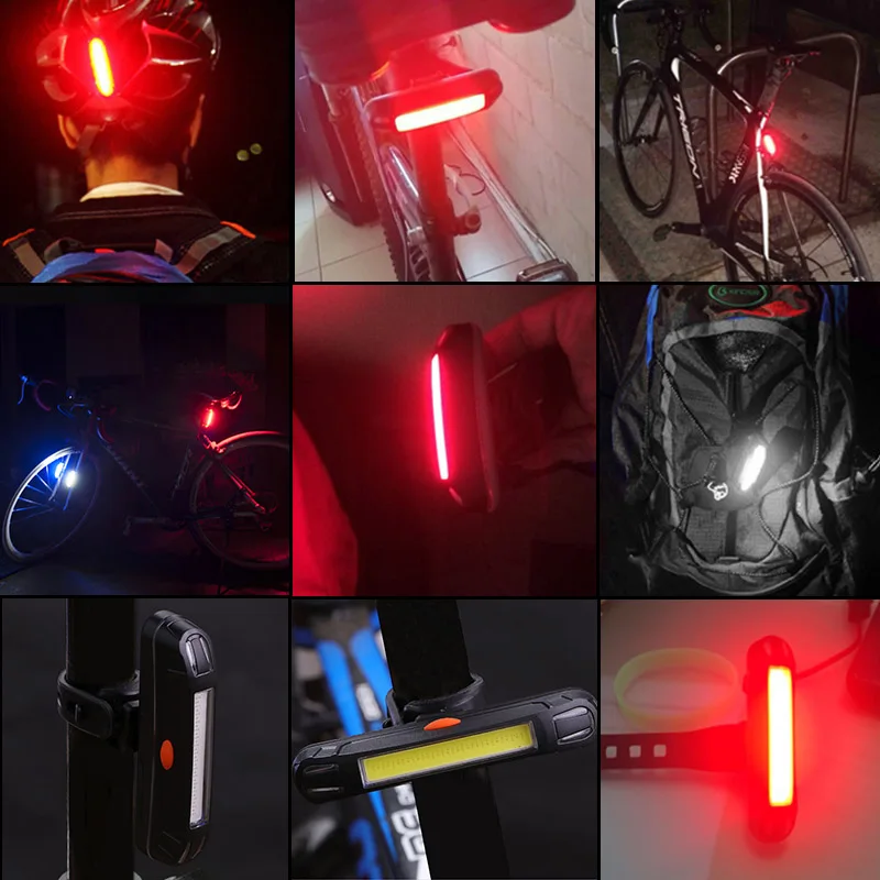 Best Bicycle Light COB Bike Lights Led Rear Tail Light 3 Lighting Modes  Bike Lamp for Cycling Helmet, Use AAA Battery #2 6