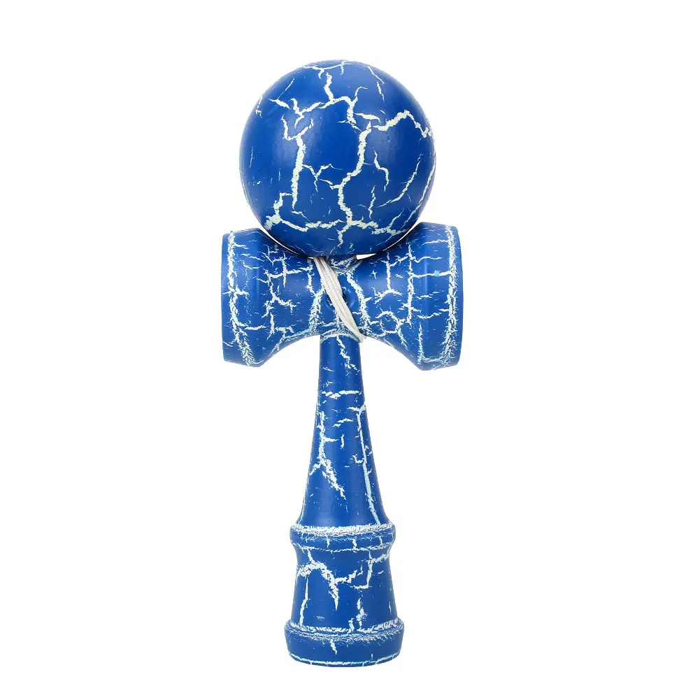 Игрушка кендама красочные шар жонглера традиционный матовый костюм кендама с трещиной Pro меч мяч - Цвет: blue and white color