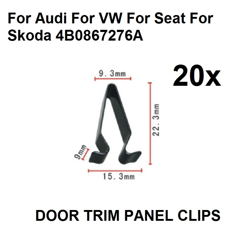 

x20 Sheet Metal Nut TRIM CLIP FIXING CAR BODY FOR AUDI FOR VW FOR SEAT FOR SKODA 4B0867276A NEW
