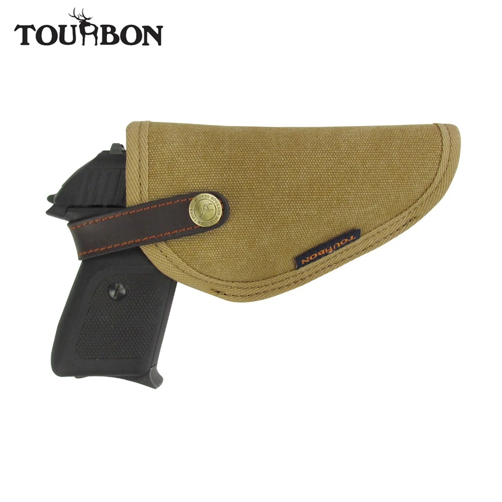 Tourbon Pistol Holster Case Canvas Handgun Holder Carrier for Belt Gun