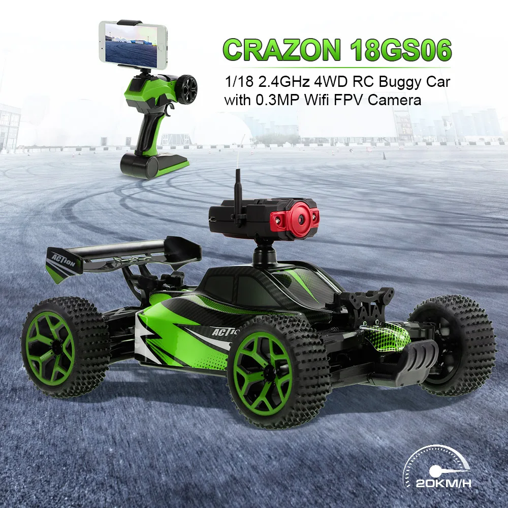 2018 New RC Car 118 2.4GHz 4WD 20kmh RC Buggy Car with Camera 0.3MP Wifi FPV Off-road Cars Radio Control Vehicle Toys (15)