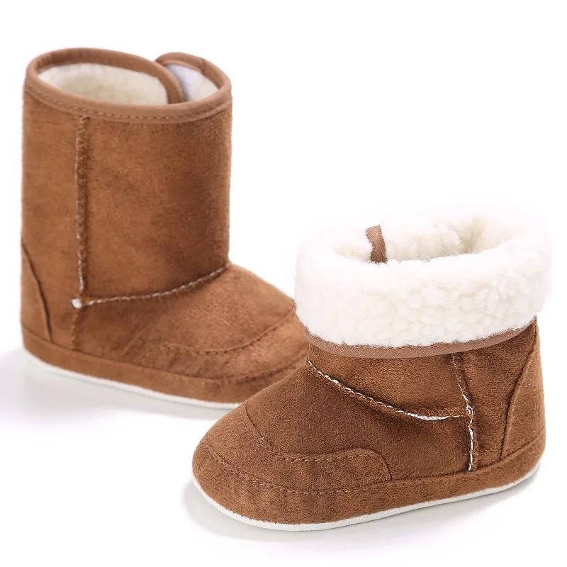 Новые для маленьких мальчиков девочек Теплые Женские зимние ботинки для новорожденных Нескользящие пинетки обувь Bebe теплые сапоги
