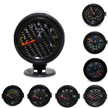 2" 52mm Carbon Fibre Face Black Rim Boost bar gauge/psi/water temp/oil temp/oil press/volts/tachometer/vacuum/ gauge pods