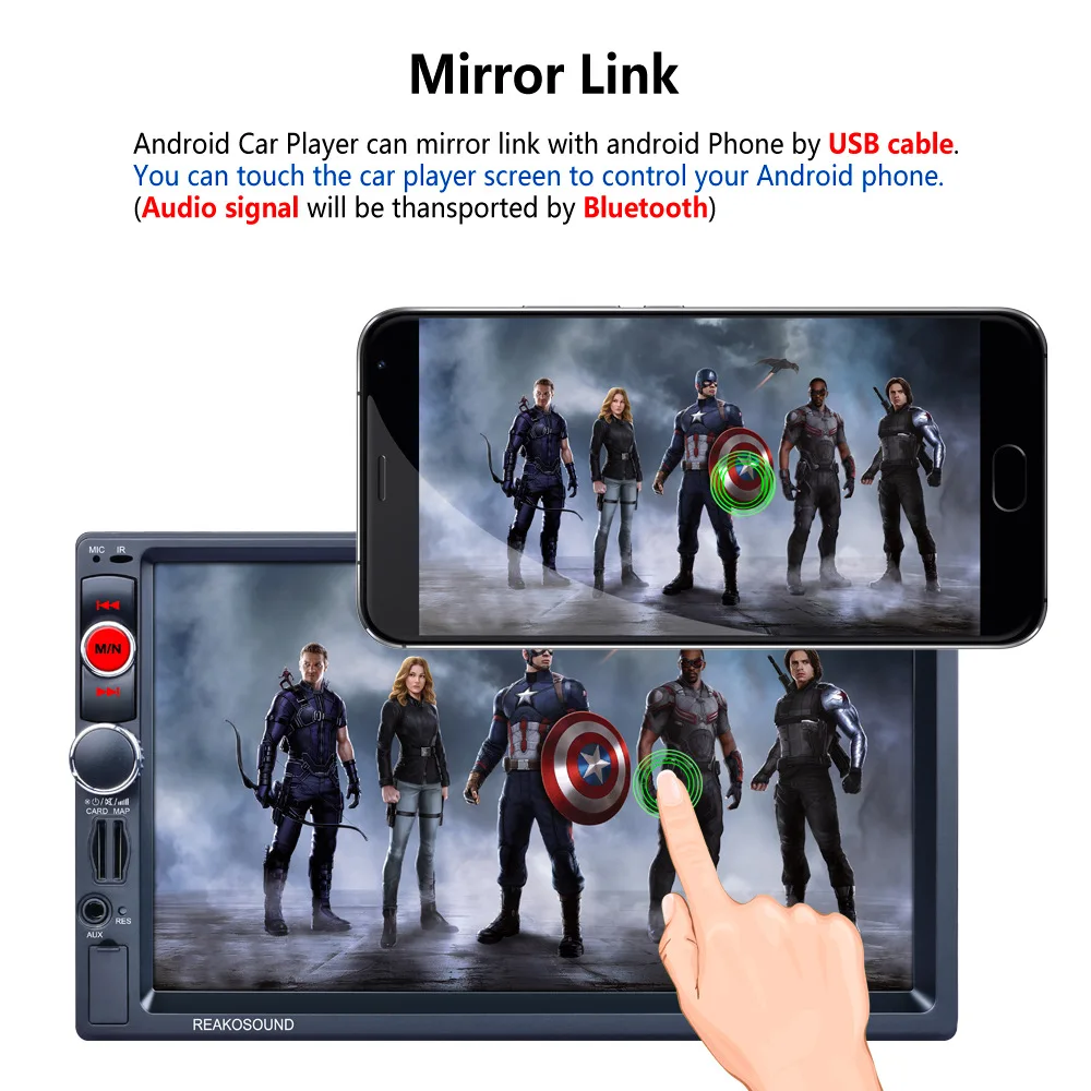 7 inch Car stereo 2DIN Bluetooth MP5 Player Reversing Rear View Camera Function Car Radio GPS Navigation Car Radio Media Playe