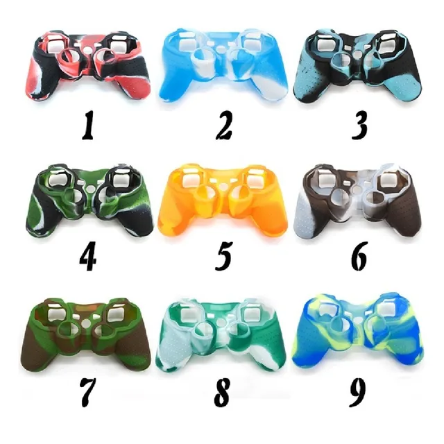 Best Price Brand New & High Quality Camouflage Silicone Skin Case Protective Cover for SONY Playstation 3 PS3 Controller  9 Colors
