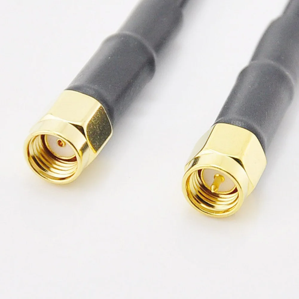 

RP-SMA Male to SMA Male Plug RF Pigtail Cable RG58 Coaxial RF Pigtail Wireless Wifi Antenna Cable Signal Low Loss