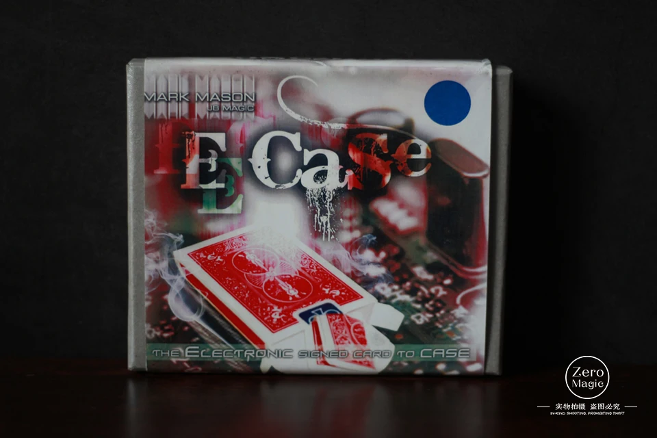 E-Case(DVD+ Gimmick)-Электронная подписанная карта на случай Марка Мейсона, крупным планом, волшебные карты, волшебные трюки