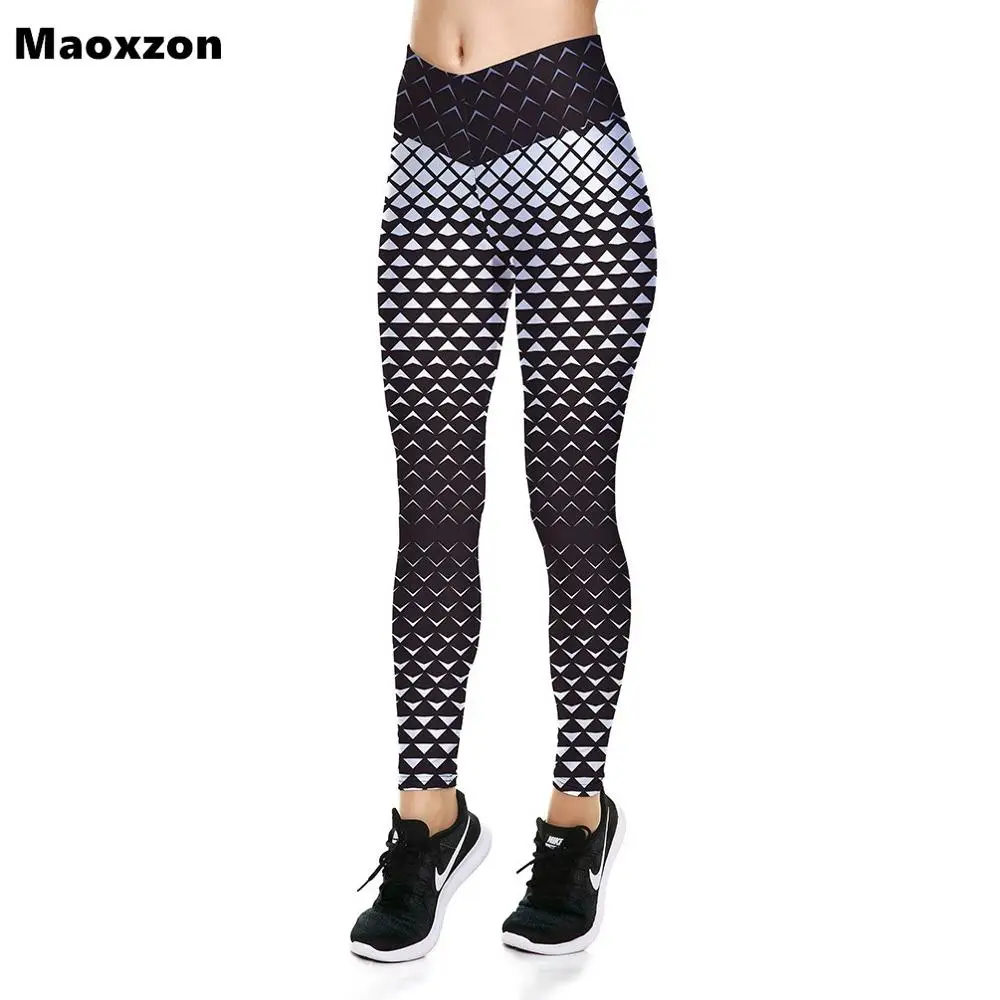 Maoxzon женские в горошек Высокая Талия Active Фитнес тонкие леггинсы девушку