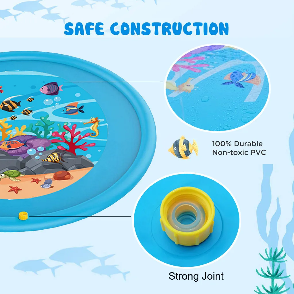 Водный спрей игровой коврик ПВХ Идеальный надувной бассейн открытый летний воды игрушки спринклер коврик для От 1 до 5 лет мальчиков и девочек