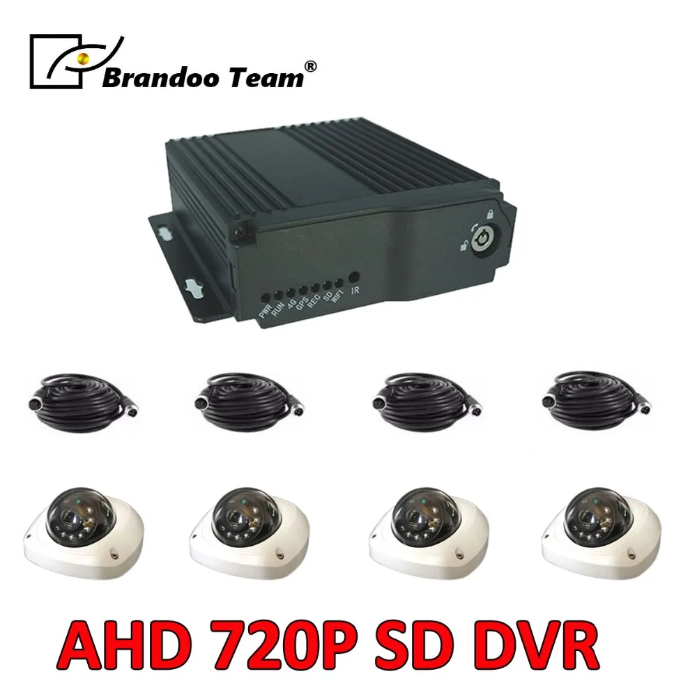 4G GPS 4CH Vehicle Mobile DVR AHD SD Card Video Recorder Car DVR Bus