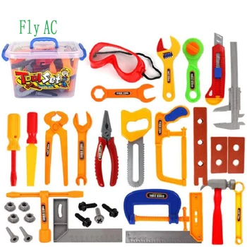 

Fly AC Durable Kids Tool Set and 32 Pretend Play Construction Accessories, Construction Tool Set, Pretend Play for Birthday gift