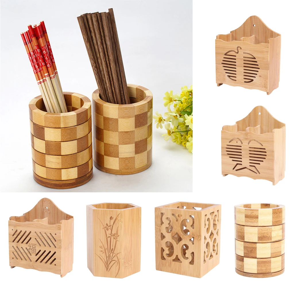 Vintage Cooking Wooden Utensil Set with Holder Flatware Caddy Organizer for Spatula Cooking Mixing Spoon Salad Spoon Fork Holder