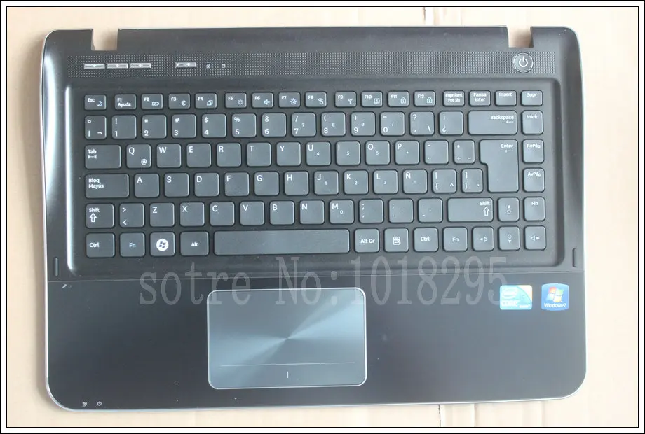 

NEW FOR SAMSUNG NP- SF410 SF411 Latin Laptop Keyboard - With Touch Palmrest COVER TopCase LA KEYBOARD