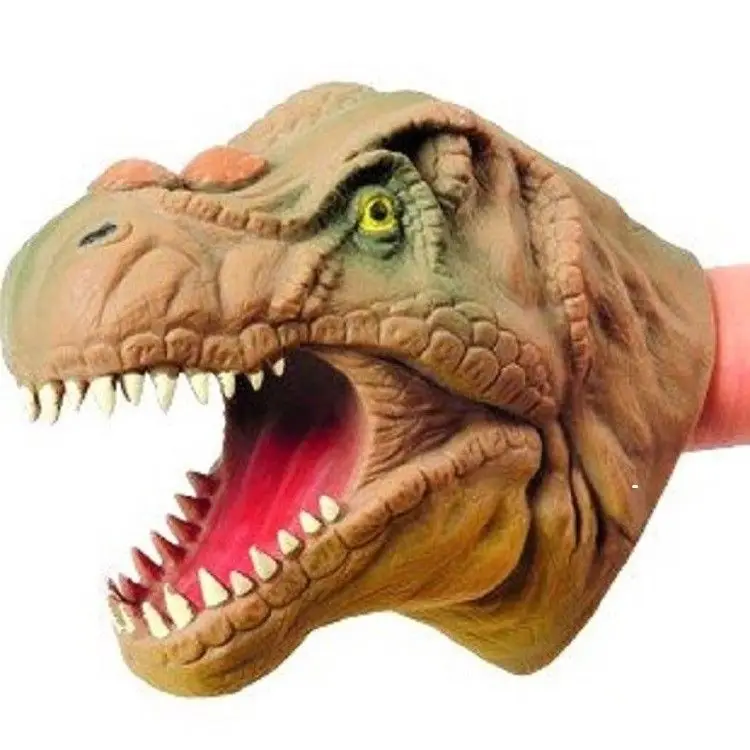 Soft Hand Puppet Rubber Realistic 6 Inch Tyrannosaurus Rex Dinosaur