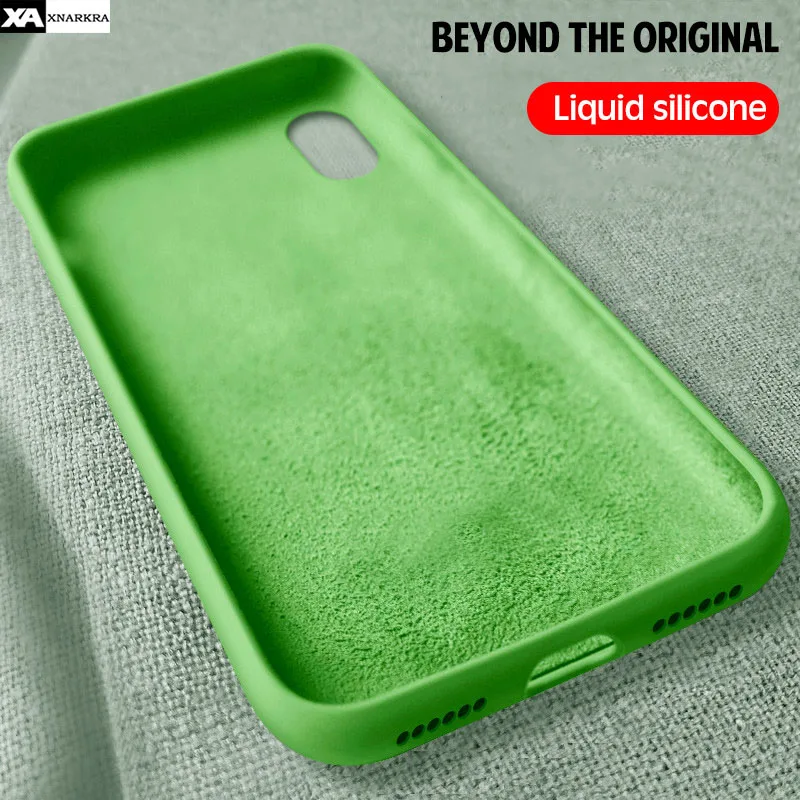 

Luxury Original Ultra Slim Silicone Case For Apple iPhone X XR XS MAX Cute 360 Shockproof Coque For iPhone 7 8 6 6s Plus Cover