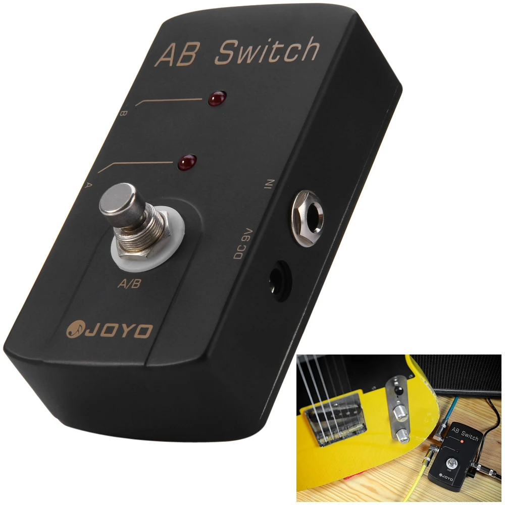 High quality True Bypass Design 9V Guitar ABY Selector A/B Switch