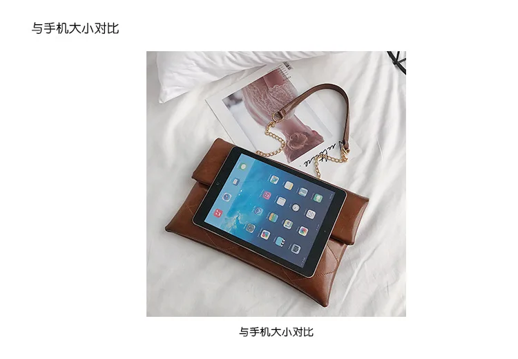Новая Корейская версия простой дикий тренд Складная маленькая квадратная женская сумка ретро масляная кожа Сумка через плечо клатч Pu