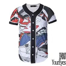2019 Newest Men's 3D Baseball Uniform Hip hop T-Shirt With Short Sleeves Mens T Shirts Skate Fashion Graphic Tees Men Cool Tops