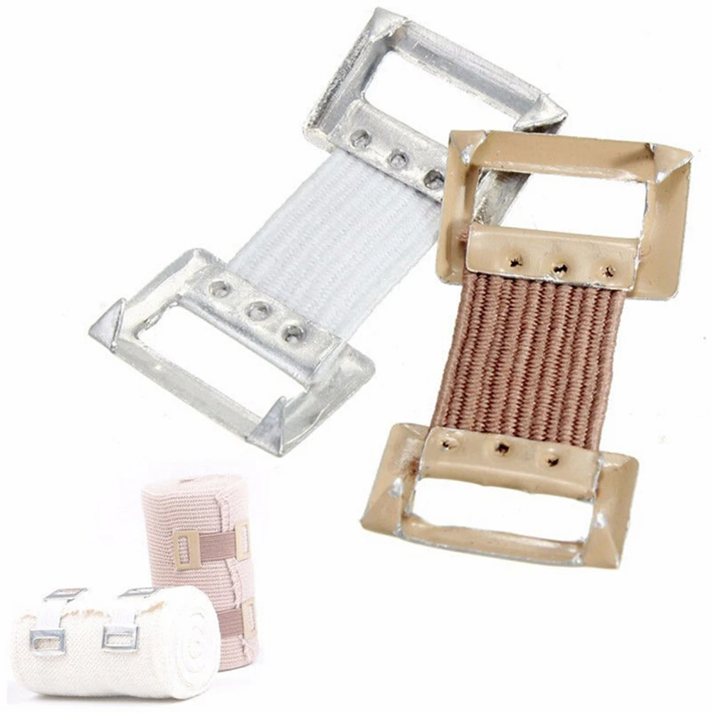 

10Pcs Wholesale Replacement Elastic Bandage Wrap Stretch Metal Clips Fixation Clamps Hooks White Coffee Colors