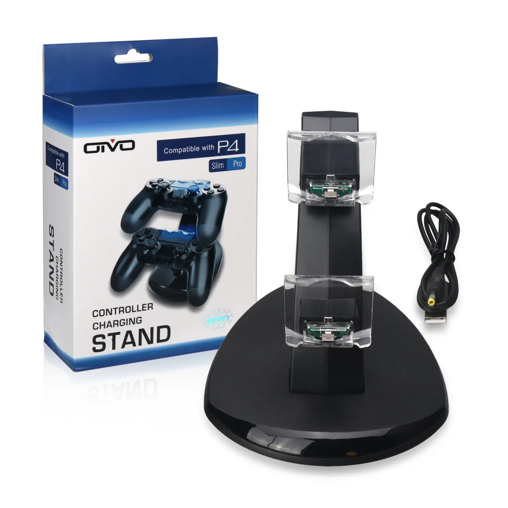 

PS4 Controller Charger Dual USB Charging Charger Docking Station Stand for Playstation 4 Controller