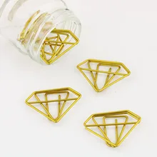 6 шт./упак. горячие металлические сверкающие формы скрепки для бумаги золотого цвета забавные Kawaii закладки офисные школьные маркировка канцелярских принадлежностей зажимы