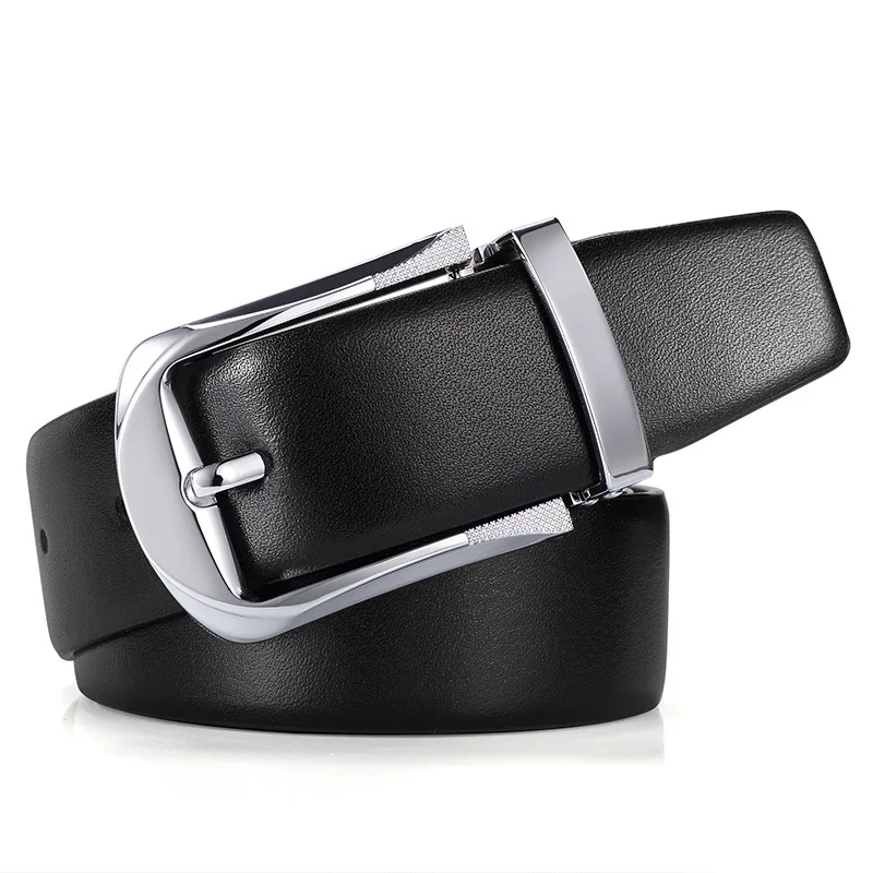 

Business Men Fashion Cowskin Belts 2020 Luxury Brand Solid Color Designer Normal Meeting Jeans Belts High Quality Soft Waistband