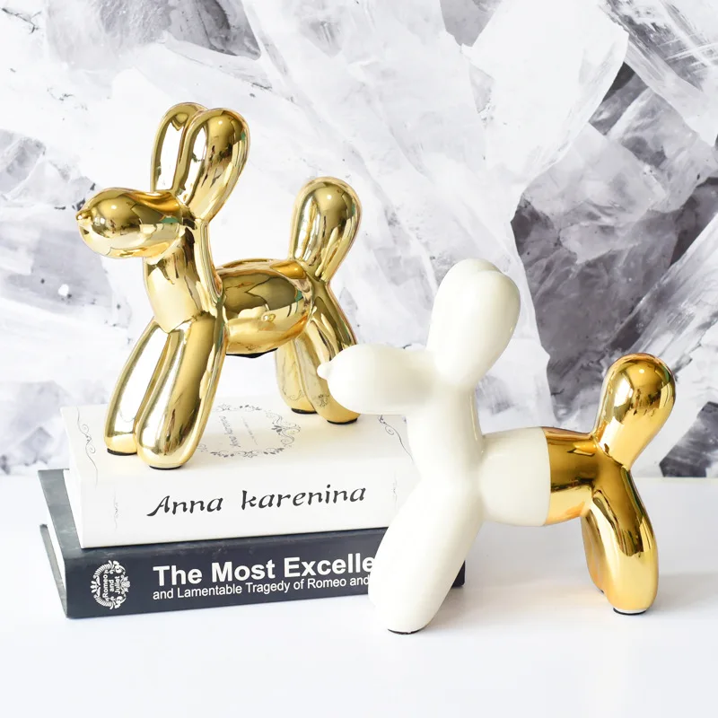 

Balloon Dog Piggy Pot Ceramic Crafts Home Decorations Statue Dog Art Sculpture Animals Figurine Craftwork Best Xmas Gift