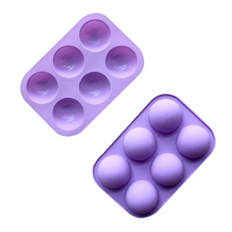 

6 Hole Half Ball Shape Handmade Soap Mold Silicone Cake Mold Silicone Molds For Chocolate Kitchen Gargets
