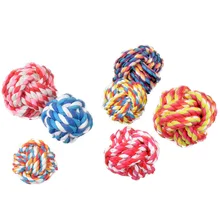 Free shipping New Design Pets Rope Ball Toys Bite Ball Colorful Squeak Toys Dog Wool Ball Toys 3 Sizes Pet Puppy Chew Toys