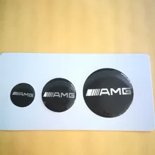 4 PCS/Set 14mm 20mm 29mm Key Fob Emblem Badge Radio Button Multimedia Sticker For Benz AMG C S A B E GL ML SLK GLK