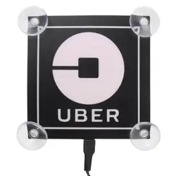 USB интерфейс холодный свет лист свет автомобиля стикер присоска Тип яркий UBER такси сервис свет
