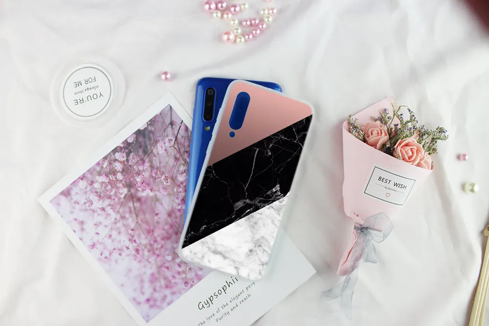 Мягкий чехол для телефона с мраморными цветами Xiaomi 9 8 A2 A3 lite Mi 9t CC9 9se 5X 6 10 Max3 6X Note10 Pro