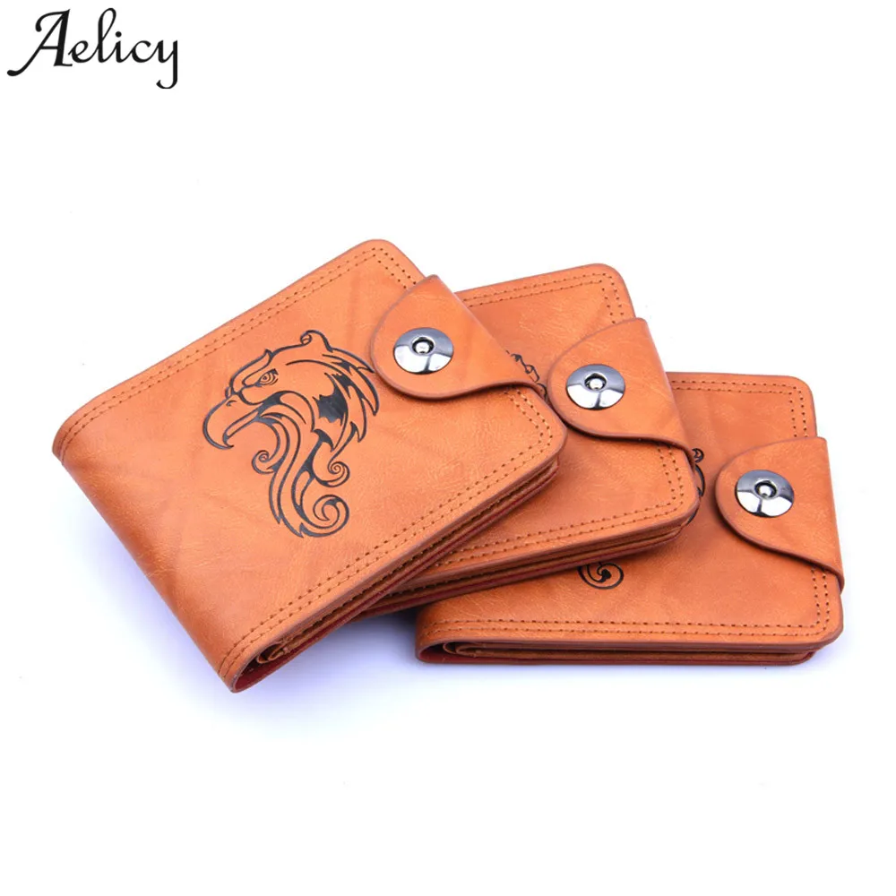 

Aelicy 2018 Hot New Fashion Light High Quality Men Bifold Business Leather Wallet ID Credit Card Holder Purse Pockets