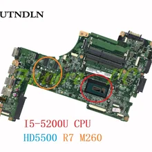 JOUTNDLN для Toshiba Satellite L50-B L55-B Материнская плата ноутбука A000302560 DABLIDMB8E0 DDR3L I5-5200U Процессор HD5500 R7 M260 Тесты работы