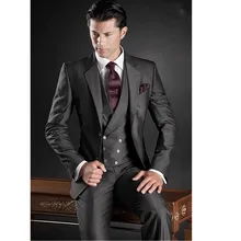 Индивидуальный заказ Slim Fit мужской костюм смокинг вечерний для шафера свадебные костюмы