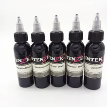 5 бутылка 2 унц. татуировки пигментные чернила Набор Наборы Средства ухода за кожей искусство 60 мл черный професиональной Красота постоянный makesup краски аксессуары