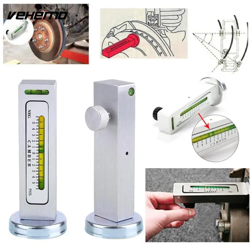 

Vehemo Adjustable Magnetic Gauge Measure Tool Camber Castor Strut Wheel Alignment Truck Car Wheel Position Measuring Instrument
