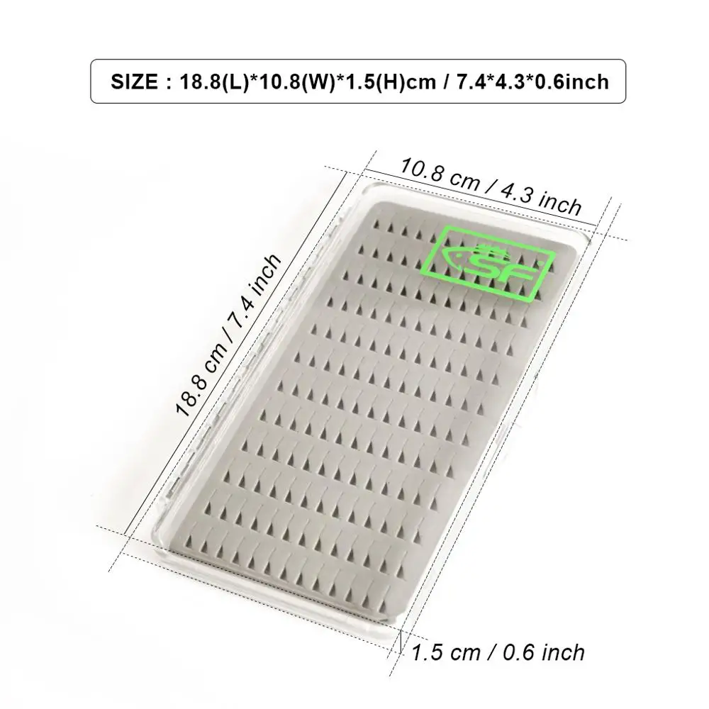 SanFeng супер тонкий ящик для ловли нахлыстом вмещает 168 мух 183*103*14 мм