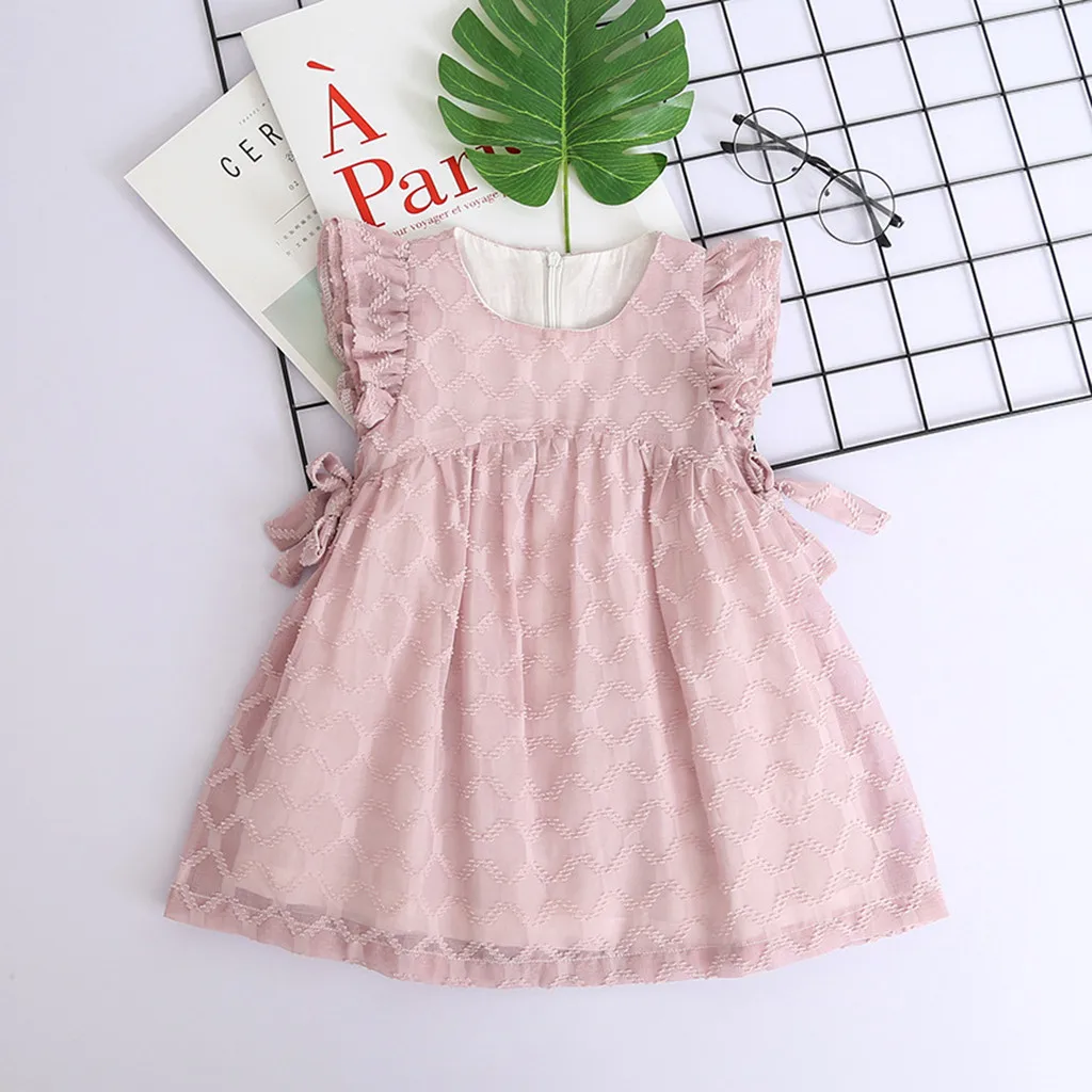 

Toddler Kids Baby Girls Clothes Chiffon Bowknot Party Pageant Princess Dress Robe Princesse Enfant fille Sukienka Niemowlak