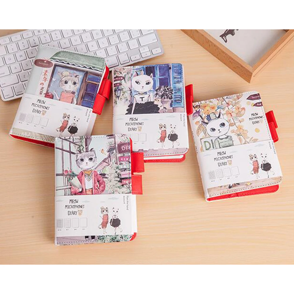 

Creative Cute Faux Leather 128 Sheets Weekly Daily Plan Notebook School Student Schedule Travel Noted Supplies Planner Journals