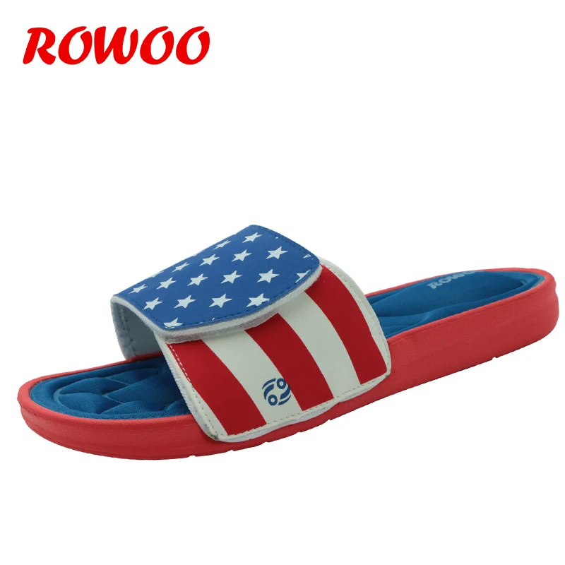 Mens Slippers Breathable Star Striped Memory Foam Indoor Comfortable Flip Flops Beach Sandals Outdoor New Summer Men huismerk kopen in de aanbieding