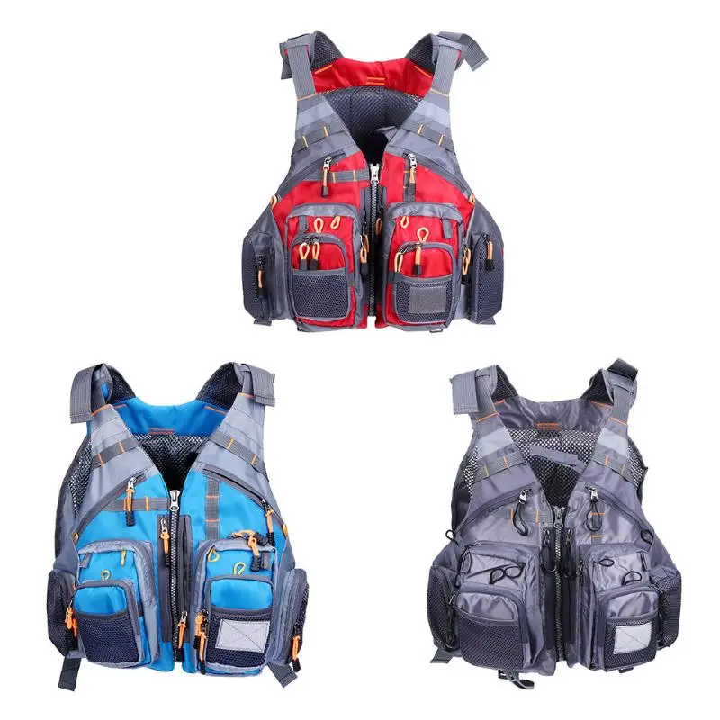 

1 pcs Outdoor Fishing Vest Life Safety Jacket Swimming Sailing Waistcoat Vest Floatation Floating Superior Fishing Boating Vest