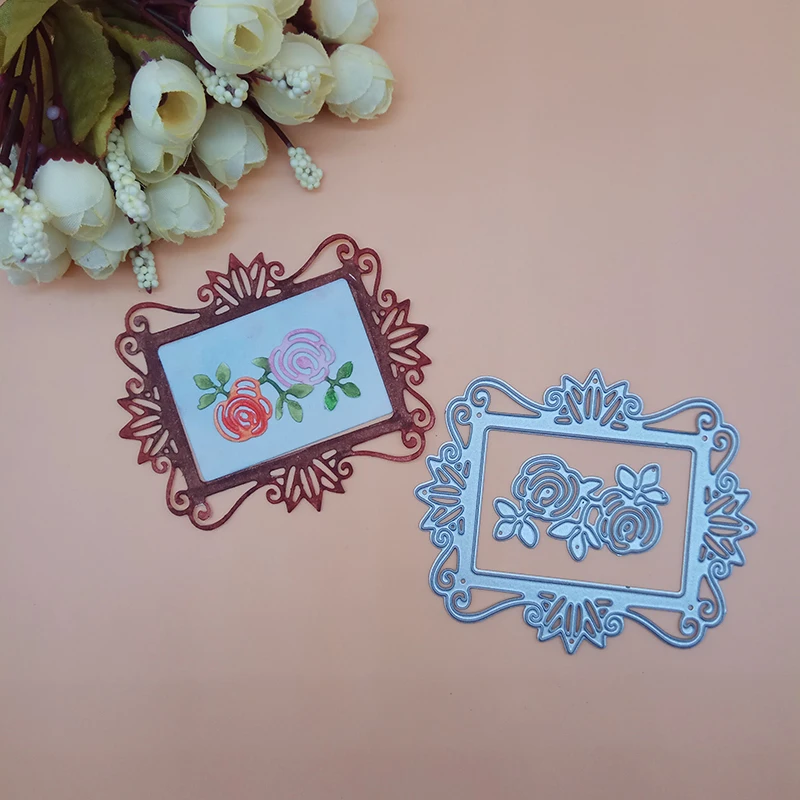 

Flower Rose Album Frame die 2018 New Cutting Dies punch Scrapbooking Dies Metal Embossing Stamps and die for Card Making DIY