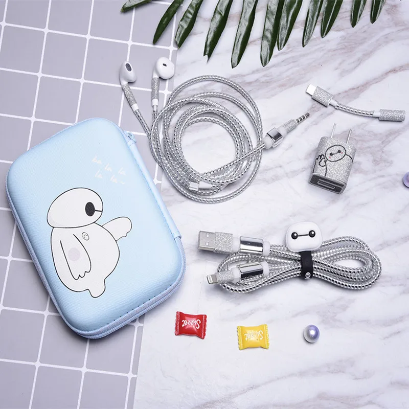 style 14 1,5 м милый мультяшный usb-кабель протектор для наушников с кабельным Стикеры для намотки спиральный usb-шнур с зарядным устройством для iphone 5 6 6s 7 8 плюс - Цвет: style 14
